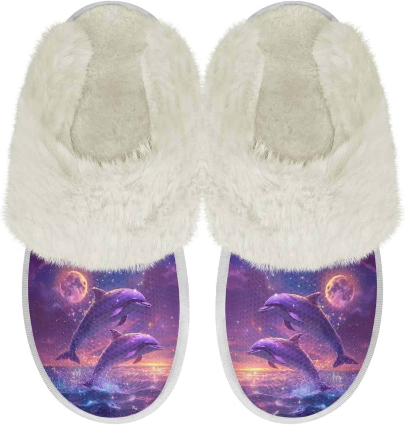 Женские и мужские тапочки с мехом, легкие домашние тапочки с противоскользящей подошвой, повседневная обувь для дома Chririnla, Moon Stars Dolphin
Женские и мужские тапочки с мехом, легкие домашние тапочки с противоскользящей подошвой, повседневная обувь для дома Chririnla, Moon Stars Dolphin
