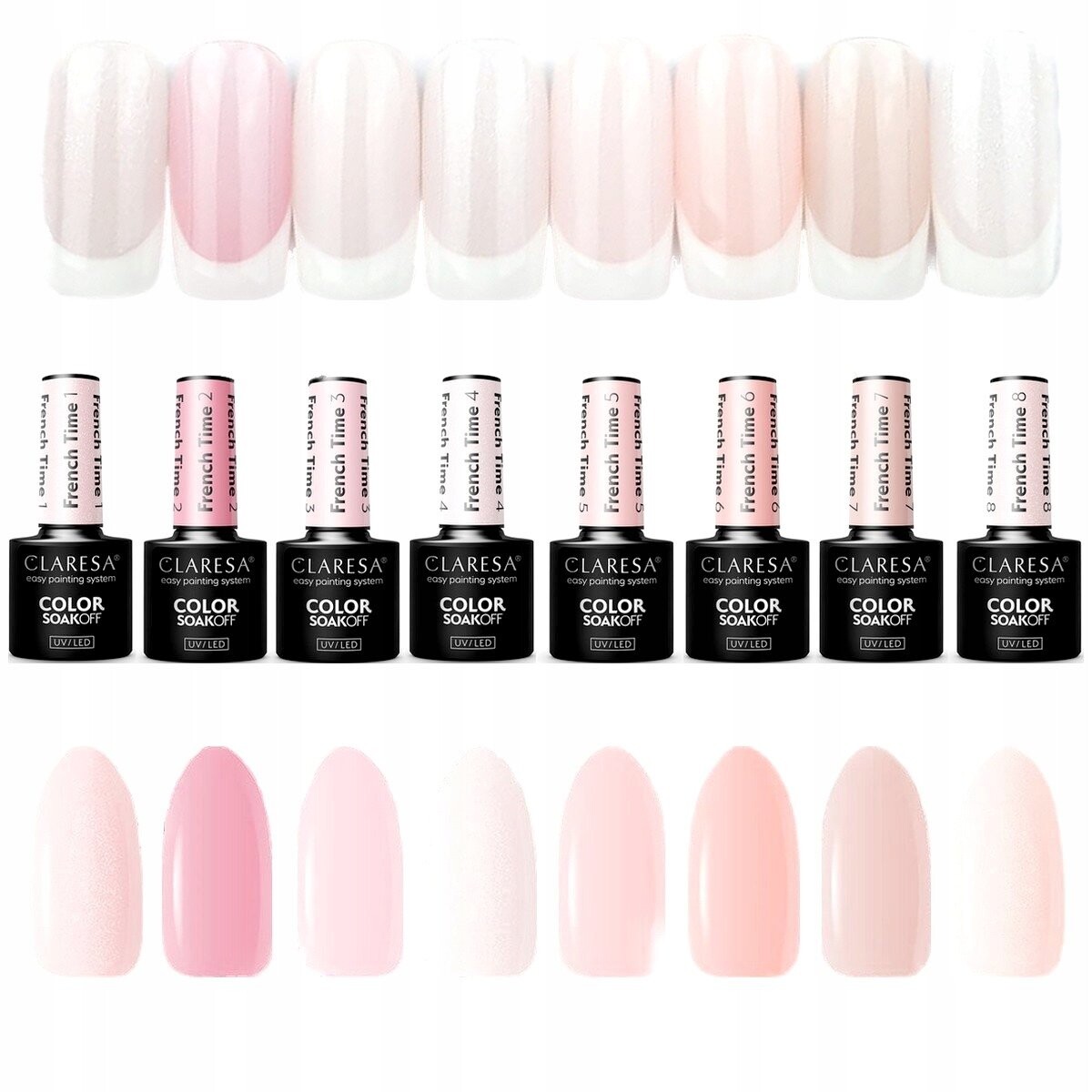 Claresa, French Time, Набор всей коллекции Hybrid, 8 шт
Claresa, French Time, Набор всей коллекции Hybrid, 8 шт