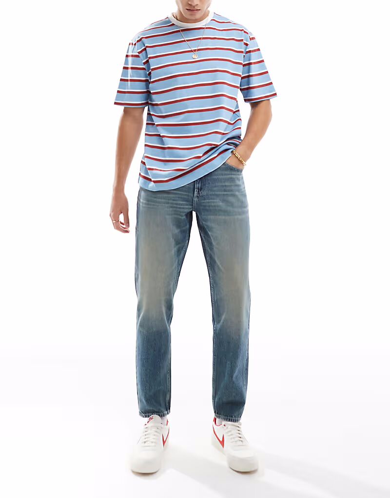 Зауженные джинсы ASOS DESIGN с винтажным оттенком, средне-синего цвета
Зауженные джинсы ASOS DESIGN с винтажным оттенком, средне-синего цвета