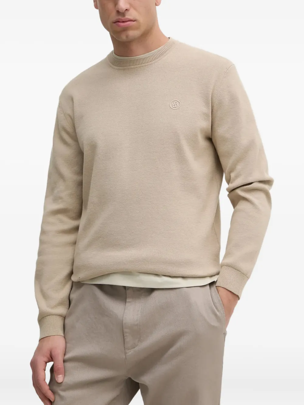 Вышитый хлопковый свитер BOSS, нейтральный
Вышитый хлопковый свитер BOSS, нейтральный