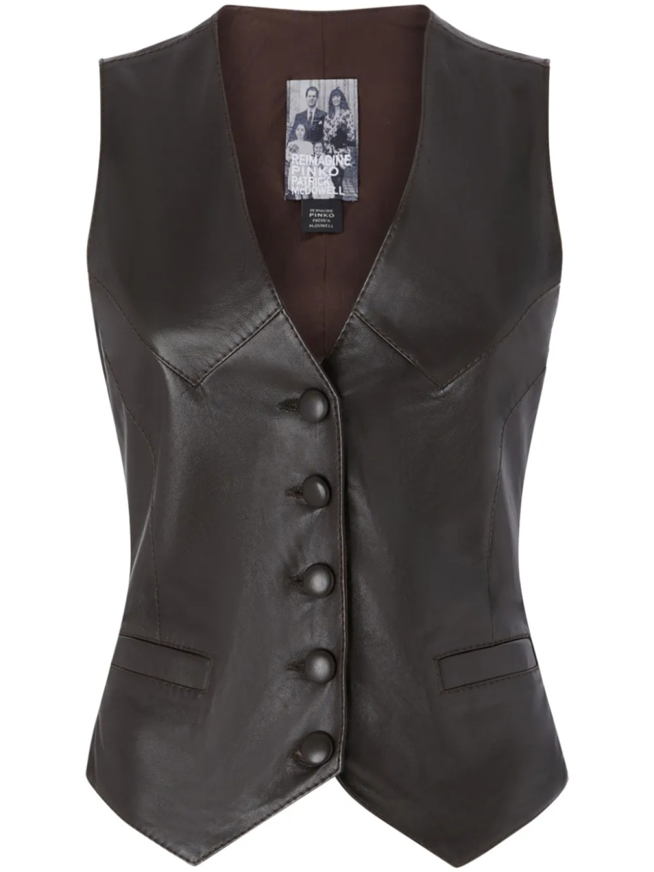 Кожаный жилет PINKO, коричневый
Кожаный жилет PINKO, коричневый