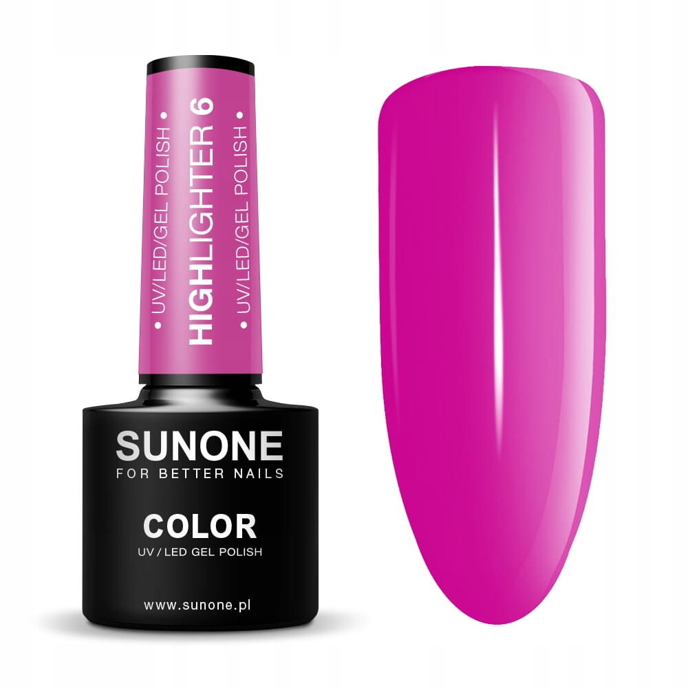 Sunone Highlighter 6 неоновый гибридный лак 5г
Sunone Highlighter 6 неоновый гибридный лак 5г