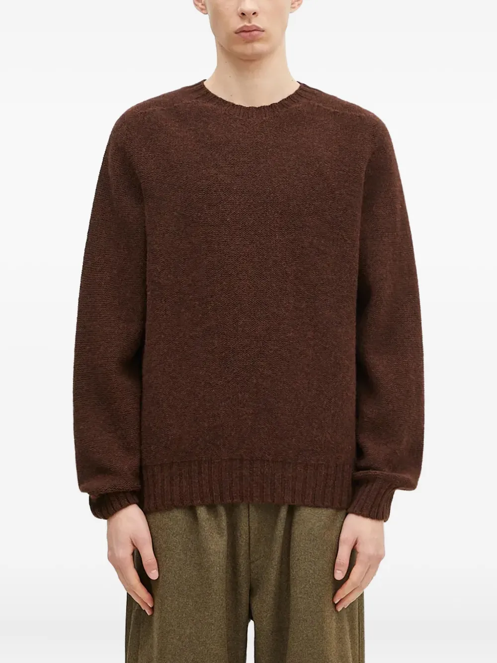 Шерстяной свитер с круглым вырезом Universal Works, коричневый
Шерстяной свитер с круглым вырезом Universal Works, коричневый