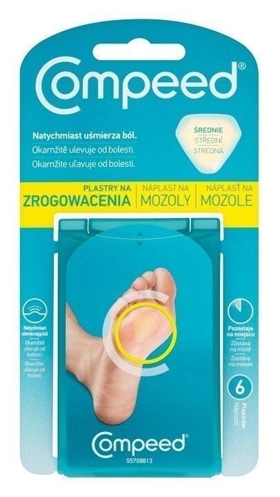 Пластыри от мозолей Compeed Zrogowacenia średnie, 6 шт
Пластыри от мозолей Compeed Zrogowacenia średnie, 6 шт