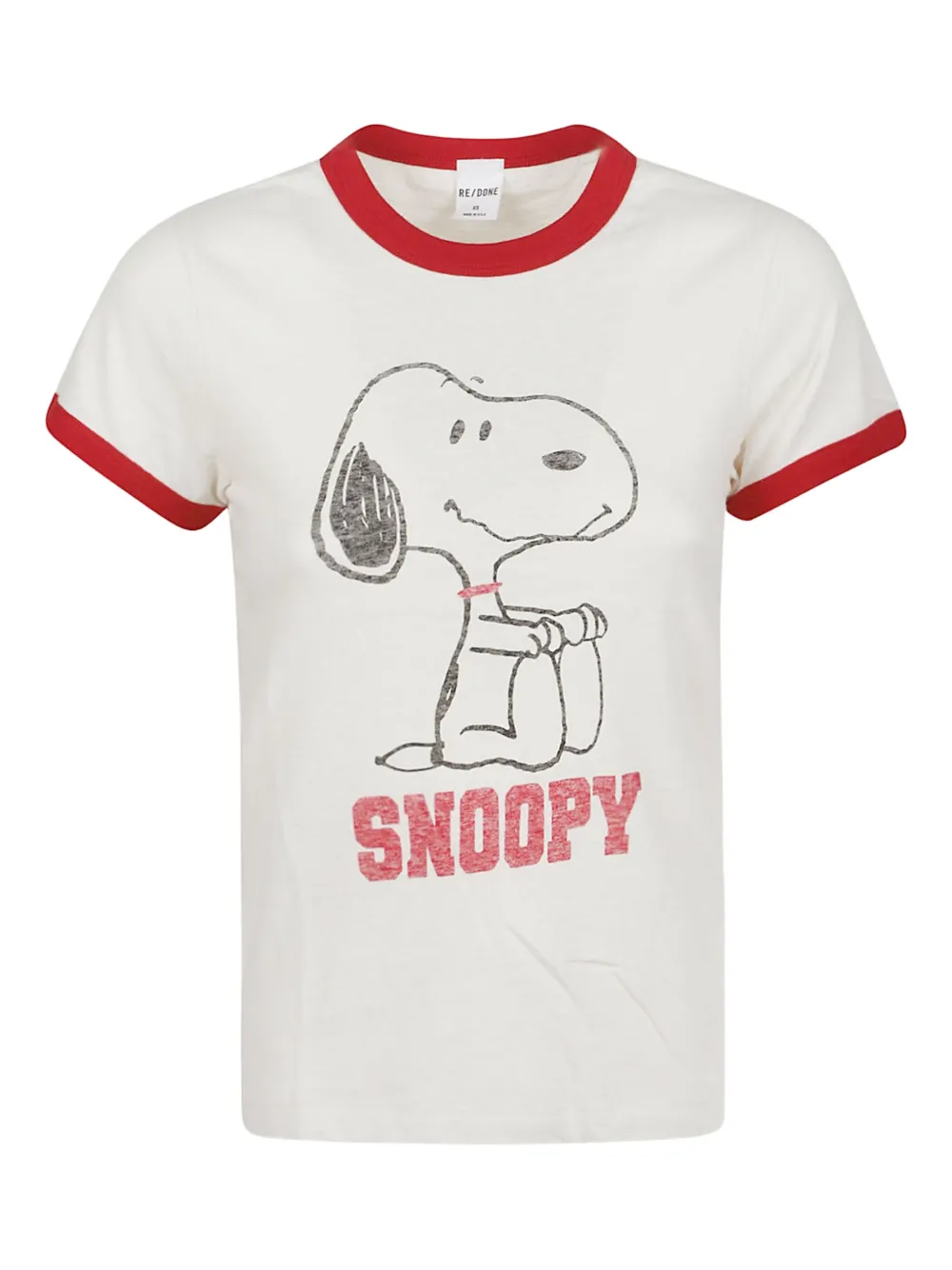 Приталенная футболка-рингер в стиле 60-х Re/Done, белый
Приталенная футболка-рингер в стиле 60-х Re/Done, белый