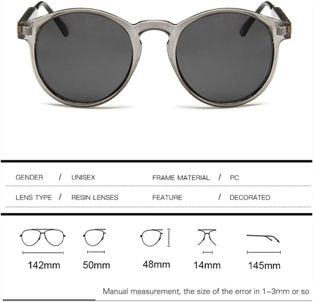 Модные круглые солнцезащитные очки для женщин, мужчин и унисекс, в крупной оправе, в стиле ретро, оранжевые, с защитой от УФ-излучения UV400 TYUVIVO, Ciear-black
Модные круглые солнцезащитные очки для женщин, мужчин и унисекс, в крупной оправе, в стиле ретро, оранжевые, с защитой от УФ-излучения UV400 TYUVIVO, Ciear-black