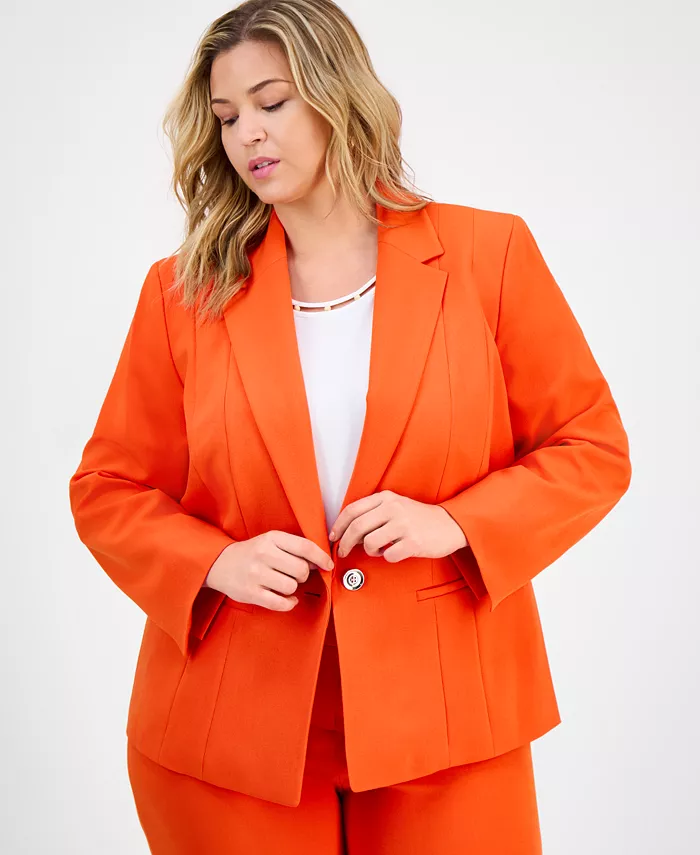 Блейзер больших размеров с заостренным воротником и одной пуговицей Kasper, оранжевый
Блейзер больших размеров с заостренным воротником и одной пуговицей Kasper, оранжевый
