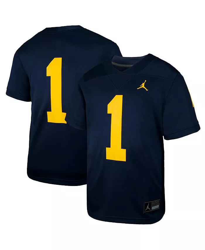 Игровая майка Jordan 1 Navy Michigan Wolverines Untouchable Replica для больших мальчиков и девочек
Игровая майка Jordan 1 Navy Michigan Wolverines Untouchable Replica для больших мальчиков и девочек