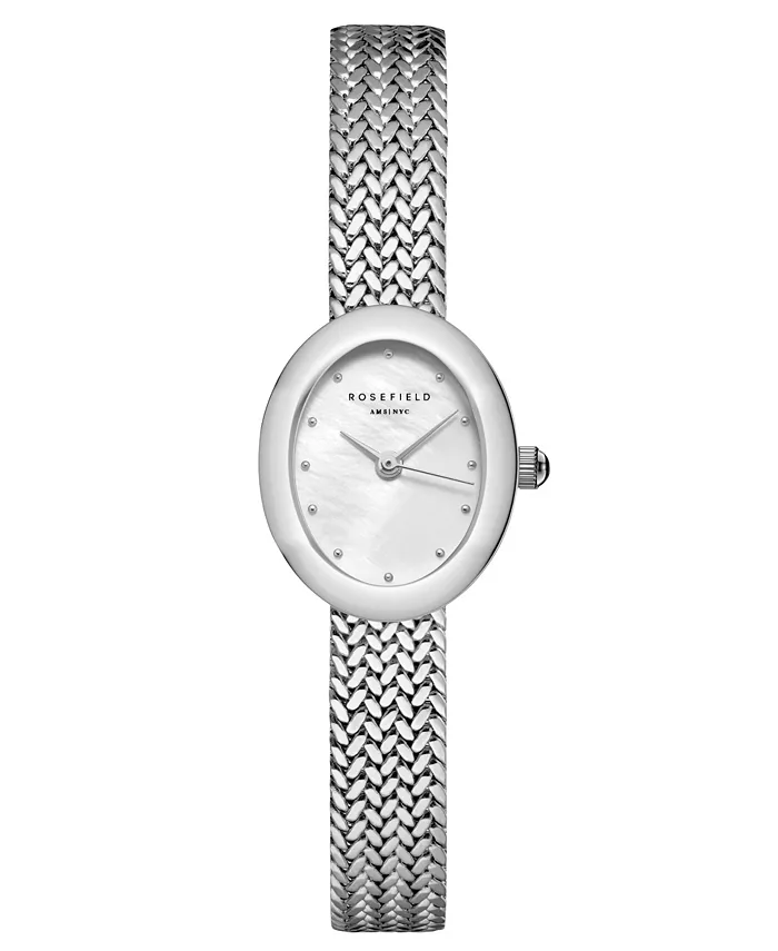 Миниатюрные овальные женские часы-браслет из нержавеющей стали серебристого тона 22 мм Rosefield, серебряный
Миниатюрные овальные женские часы-браслет из нержавеющей стали серебристого тона 22 мм Rosefield, серебряный