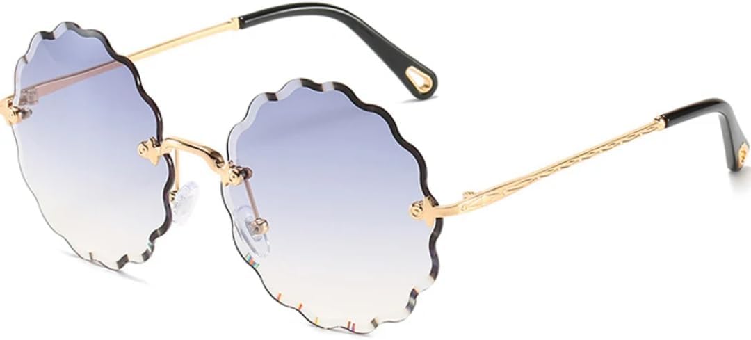 Большие круглые солнцезащитные очки без оправы для женщин, модные линзы Ocean, мужские солнцезащитные очки, очки с защитой от УФ-излучения UV400 VVTWSSW, Gradient Blue
Большие круглые солнцезащитные очки без оправы для женщин, модные линзы Ocean, мужские солнцезащитные очки, очки с защитой от УФ-излучения UV400 VVTWSSW, Gradient Blue