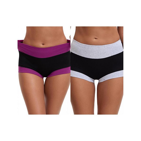 2 упаковки женских трусов с высокой посадкой, свободных, классических, с полным покрытием, дышащих, хлопковых Inspire Chic, Gray Purple
2 упаковки женских трусов с высокой посадкой, свободных, классических, с полным покрытием, дышащих, хлопковых Inspire Chic, Gray Purple