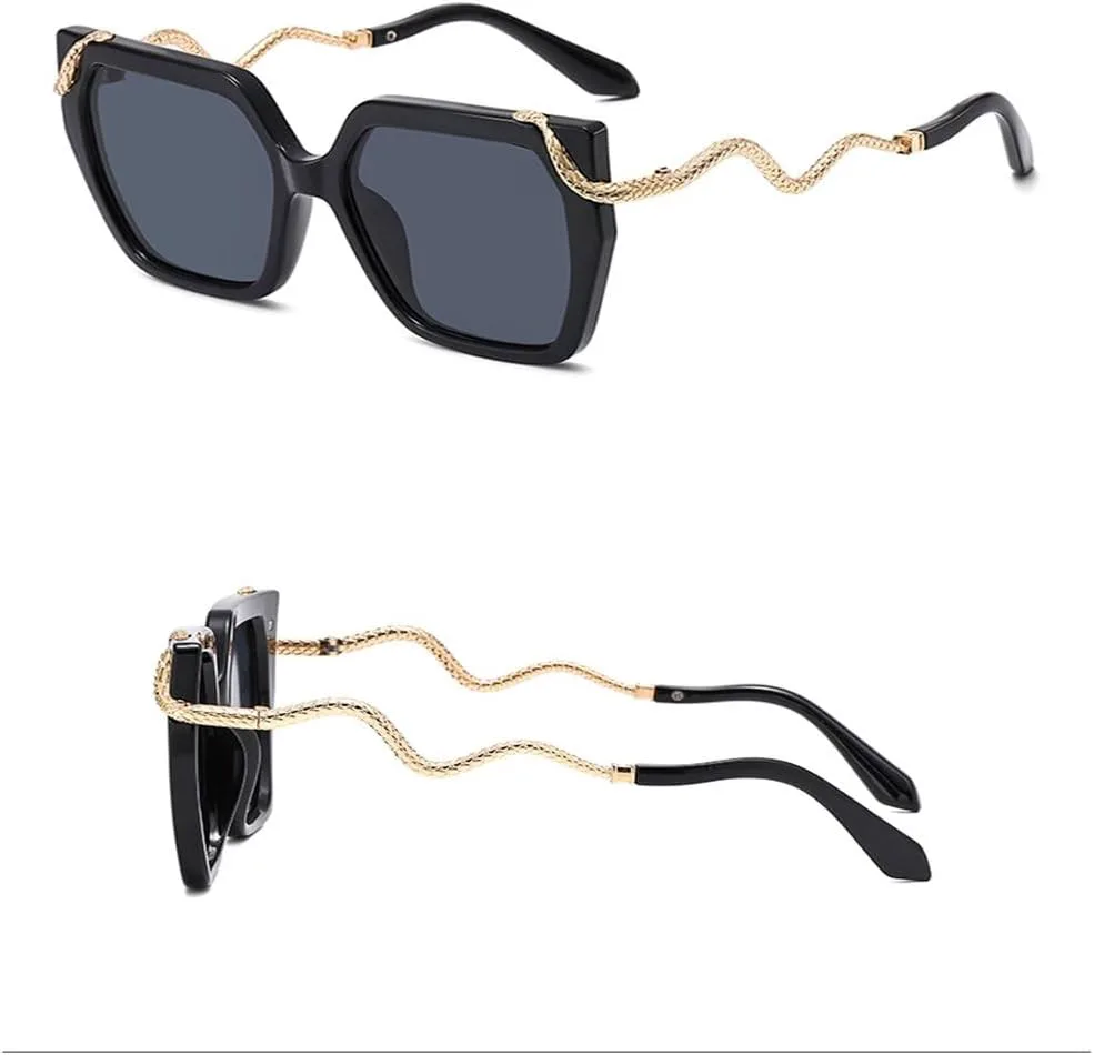 Защитные очки, модные солнцезащитные очки большого размера с многоугольными линзами для женщин, очки с градиентными линзами в металлической оправе KTUCN, Black
Защитные очки, модные солнцезащитные очки большого размера с многоугольными линзами для женщин, очки с градиентными линзами в металлической оправе KTUCN, Black