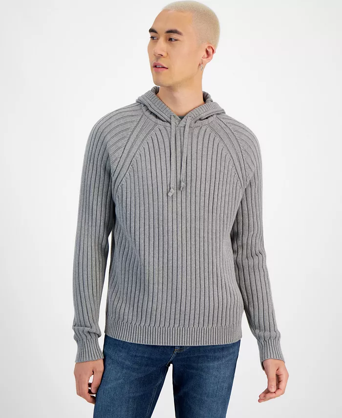 Мужской ребристый свитер с капюшоном Sun + Stone, серый
Мужской ребристый свитер с капюшоном Sun + Stone, серый