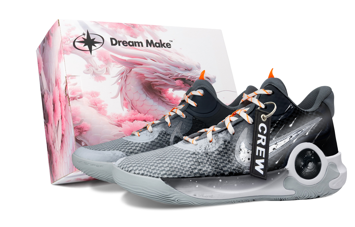 Nike Кроссовки баскетбольные KD Trey 5 IX Meteor-Pink с амортизацией Box Cushioning, дышащие, мид-топ, унисекс, черные, цвет Black 
Nike Кроссовки баскетбольные KD Trey 5 IX Meteor-Pink с амортизацией Box Cushioning, дышащие, мид-топ, унисекс, черные, цвет Black