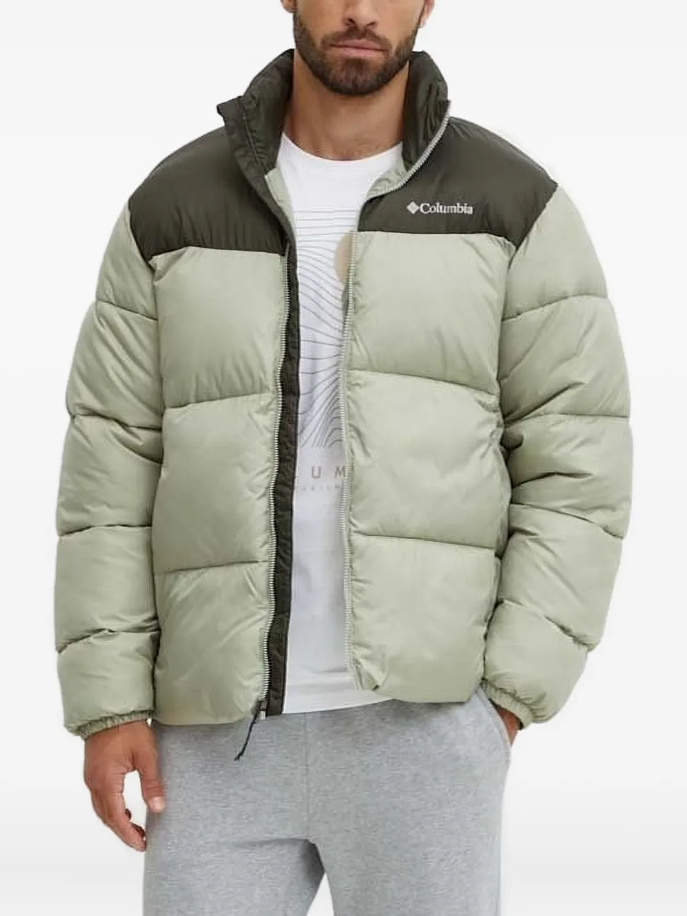 Двухцветная стеганая куртка Columbia, зеленый
Двухцветная стеганая куртка Columbia, зеленый