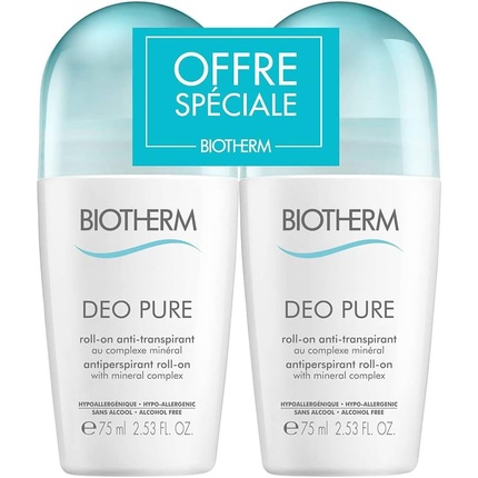 Deo Pure Антиперспирант шариковый 75 мл - Упаковка из 2 шт Biotherm
Deo Pure Антиперспирант шариковый 75 мл - Упаковка из 2 шт Biotherm