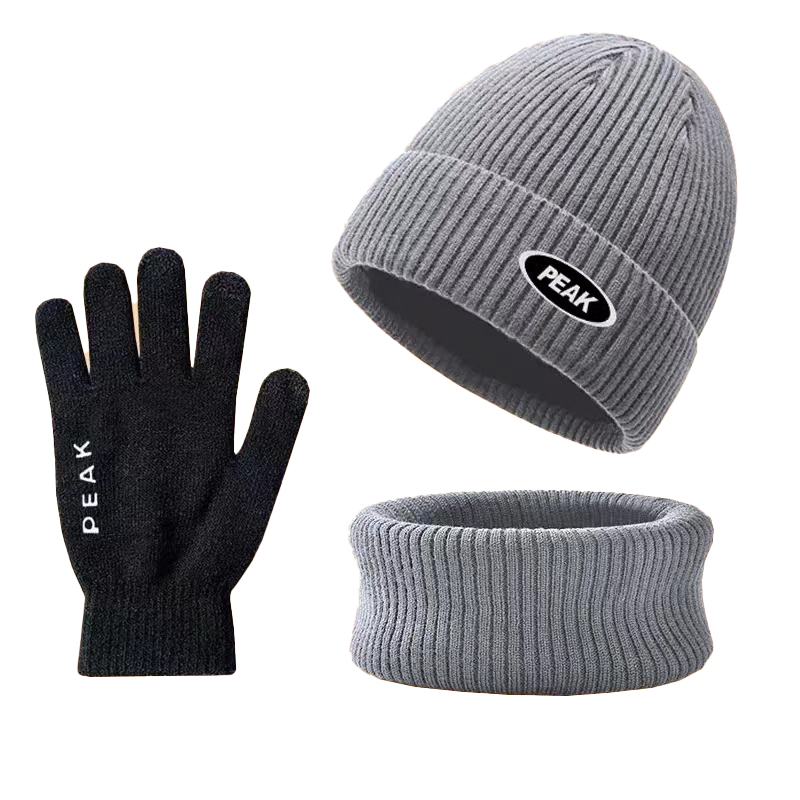 PEAK Унисекс шапка бини, Gray+Scarf+Glove
PEAK Унисекс шапка бини, Gray+Scarf+Glove