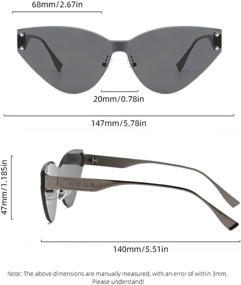 Безрамочные солнцезащитные очки в форме кошачьего глаза с контрастными цветами, металлической оправой в форме бабочки, для уличной фотографии HYYZZC, Brown
Безрамочные солнцезащитные очки в форме кошачьего глаза с контрастными цветами, металлической оправой в форме бабочки, для уличной фотографии HYYZZC, Brown