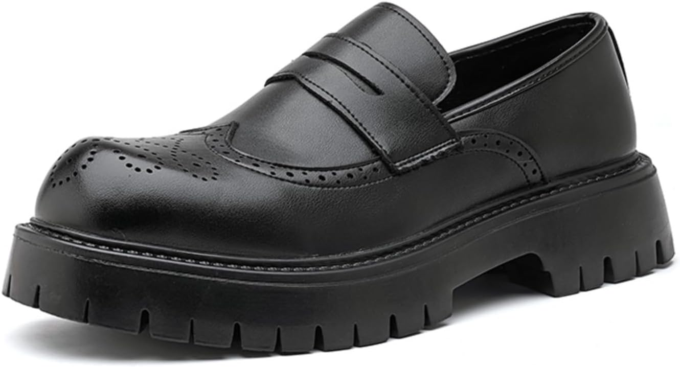 Мужские лоферы с брогом с массивной подошвой, элегантная формальная обувь- модная для деловых мероприятий, вечеринок и повседневного использования Khwfjas, черный
Мужские лоферы с брогом с массивной подошвой, элегантная формальная обувь- модная для деловых мероприятий, вечеринок и повседневного использования Khwfjas, черный