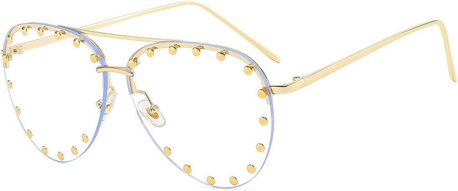 Женские солнцезащитные очки-пилот без оправы COTIA в стиле ретро-панк с заклепками, персонализированные, с зеркальными металлическими линзами в виде жабы, защита от ультрафиолета UV400, Transparent
Женские солнцезащитные очки-пилот без оправы COTIA в стиле ретро-панк с заклепками, персонализированные, с зеркальными металлическими линзами в виде жабы, защита от ультрафиолета UV400, Transparent