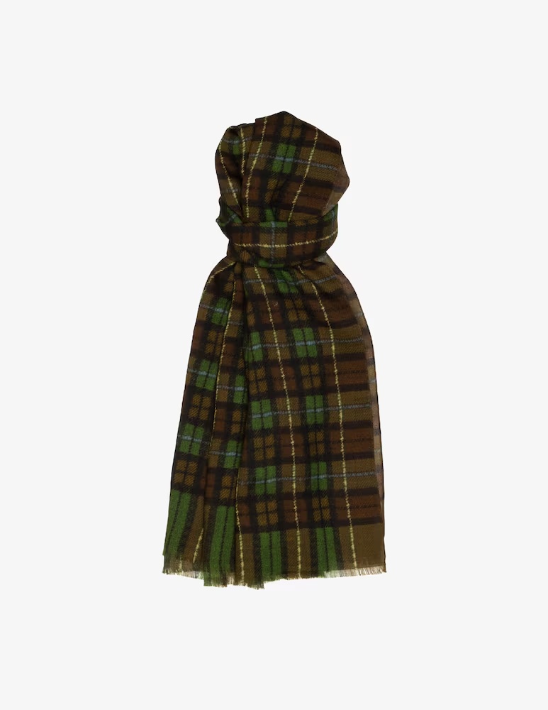 Палантин с шотландским принтом Altea, зеленый 
Палантин с шотландским принтом Altea, зеленый