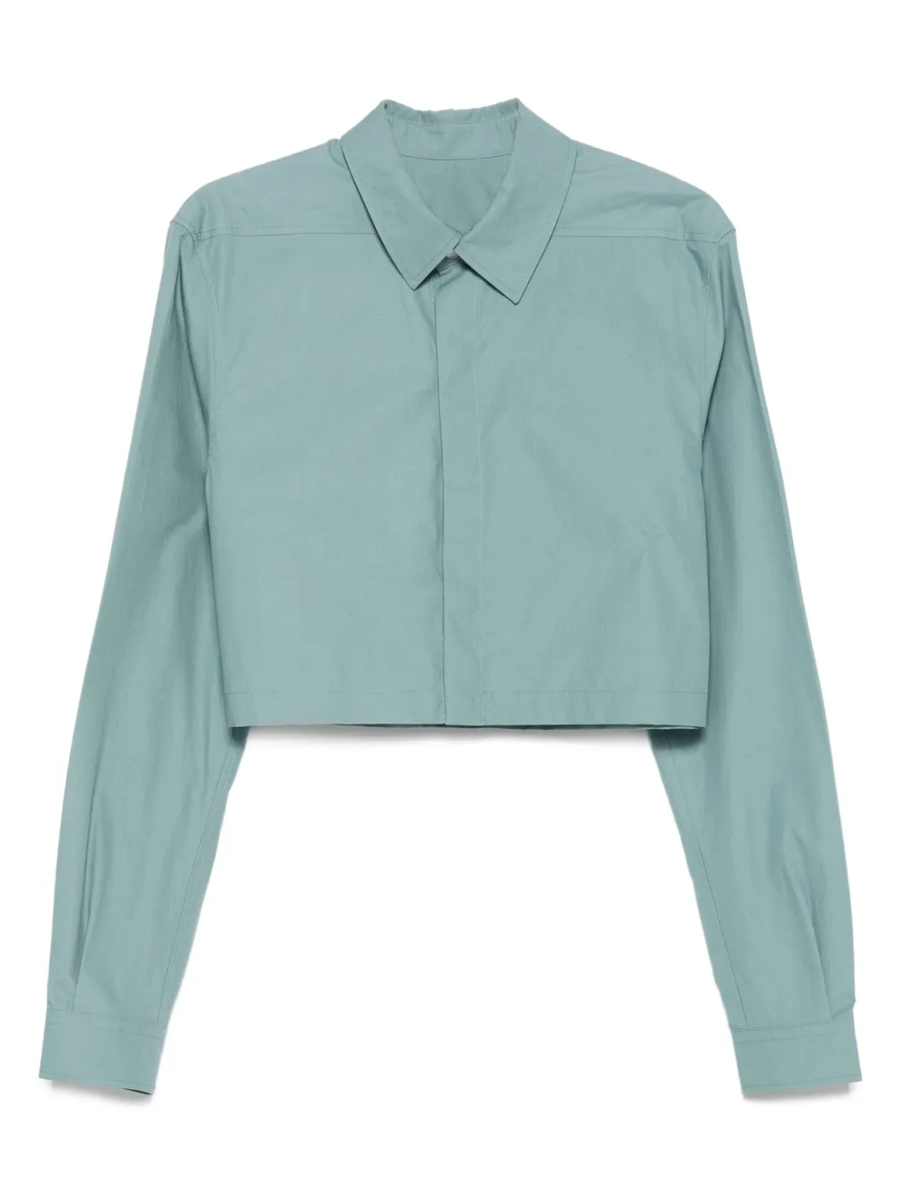 Укороченная рубашка с длинными рукавами Rick Owens, синий
Укороченная рубашка с длинными рукавами Rick Owens, синий