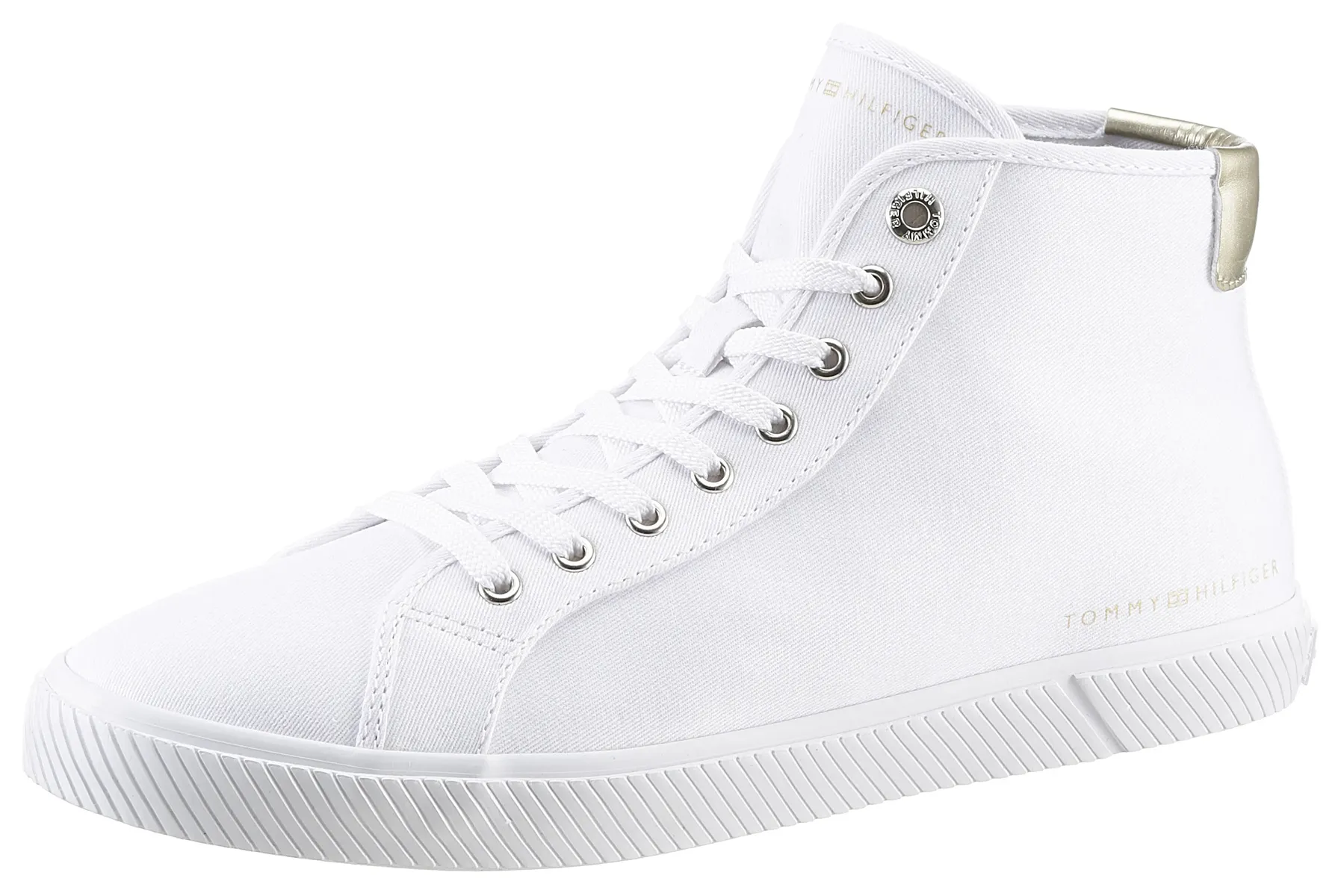 Кроссовки Tommy Hilfiger "ESSENTIAL HIGHCUT SNEAKER", с контрастной золотистой отделкой, повседневная обувь, полуботинки, туфли на шнуровке, цвет Weiß-Goldfarben, Желтый, Кроссовки Tommy Hilfiger "ESSENTIAL HIGHCUT SNEAKER", с контрастной золотистой отдел
Кроссовки Tommy Hilfiger "ESSENTIAL HIGHCUT SNEAKER", с контрастной золотистой отделкой, повседневная обувь, полуботинки, туфли на шнуровке, цвет Weiß-Goldfarben, Желтый, Кроссовки Tommy Hilfiger "ESSENTIAL HIGHCUT SNEAKER", с контрастной золотистой отдел