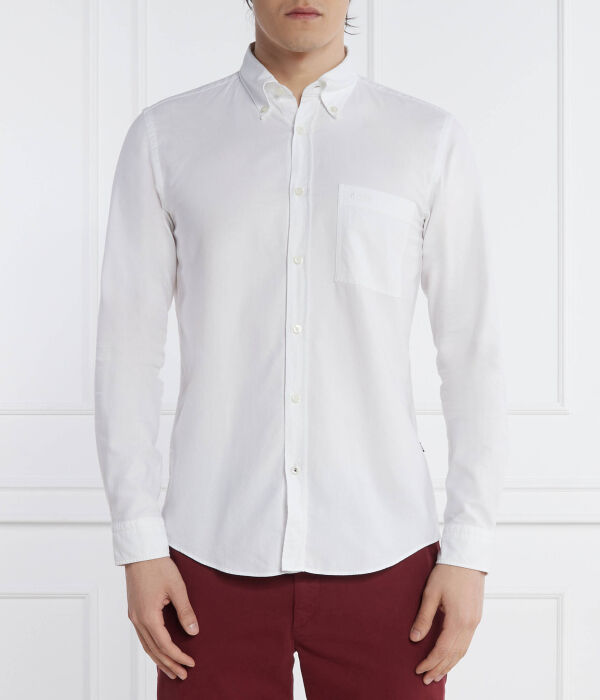 Рубашка мужская Boss хлопковая с карманом, белый
Рубашка мужская Boss хлопковая с карманом, белый