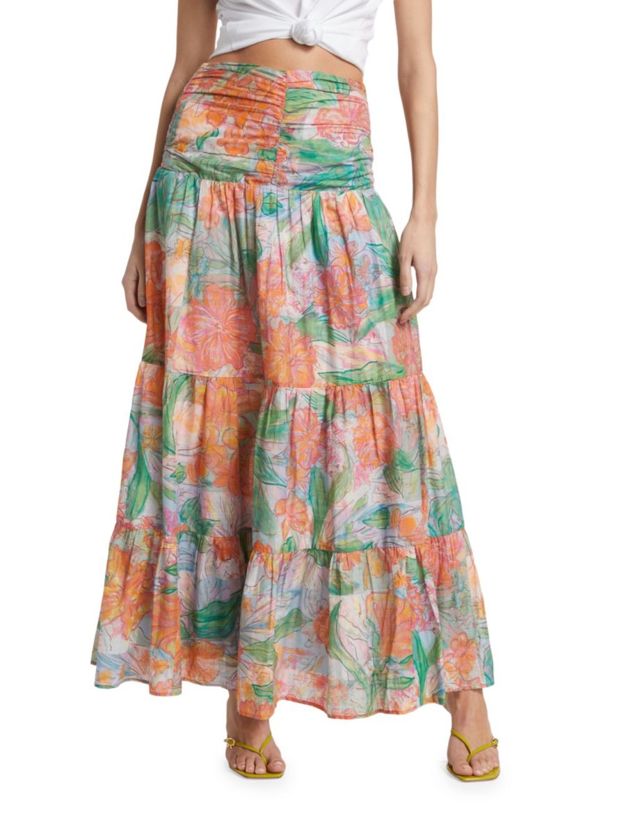 Юбка макси из хлопка с цветочным принтом Agatha Rails, цвет Tropic Multi
Юбка макси из хлопка с цветочным принтом Agatha Rails, цвет Tropic Multi