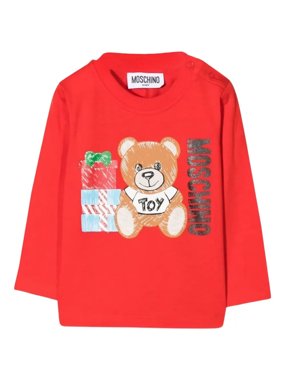Топ с графикой медвежонка Moschino Kids, красный
Топ с графикой медвежонка Moschino Kids, красный