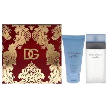 Dolce & Gabbana Light Blue for Women 2 Pc Gift Set 3.3oz EDT Spray 1.7oz Body Cream Fresh 5.0 Ounce
Dolce & Gabbana Light Blue for Women 2 Pc Gift Set 3.3oz EDT Spray 1.7oz Body Cream Fresh 5.0 Ounce