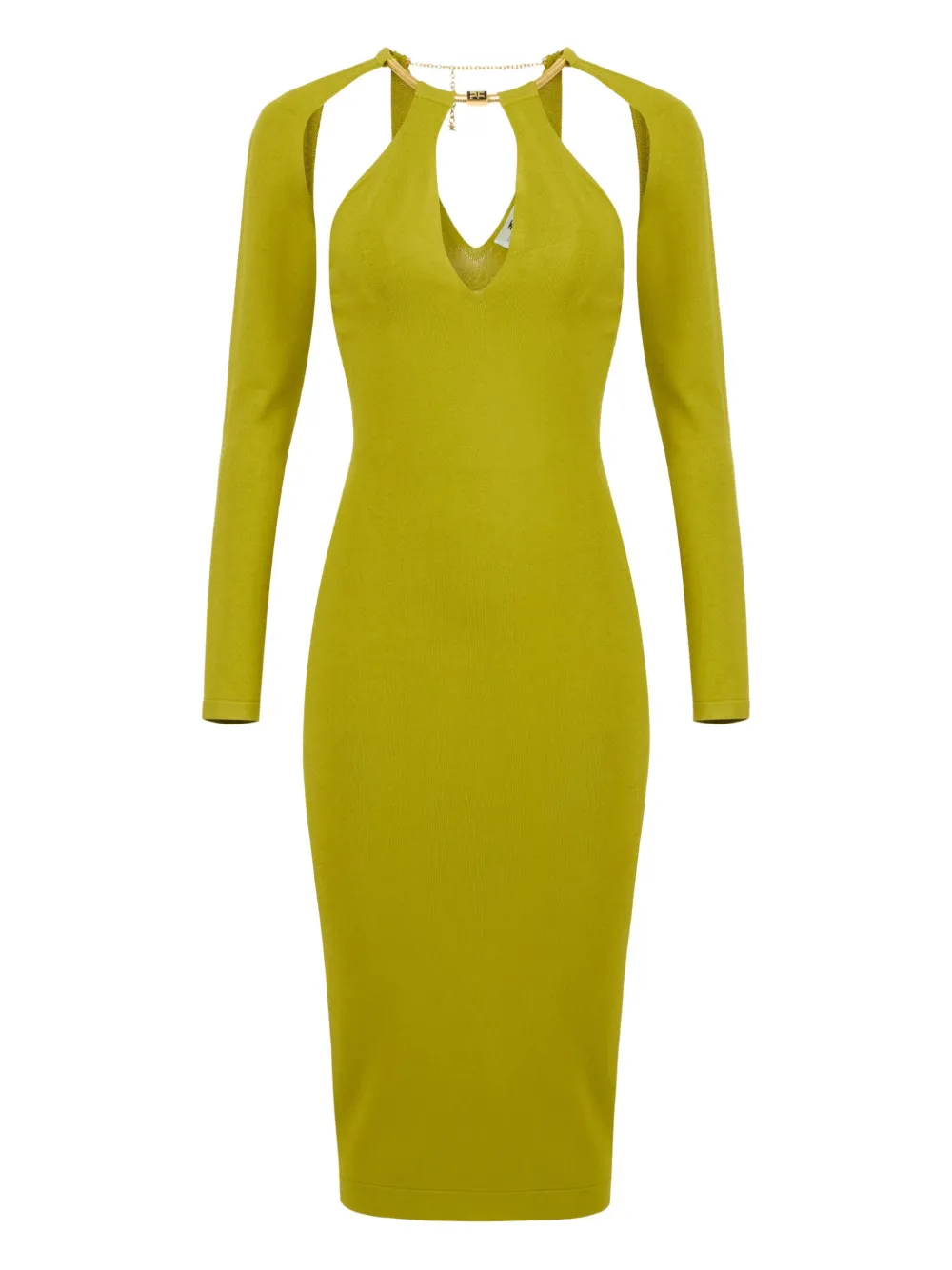 Платье с вырезом и логотипом-ожерельем Elisabetta Franchi, зеленый
Платье с вырезом и логотипом-ожерельем Elisabetta Franchi, зеленый