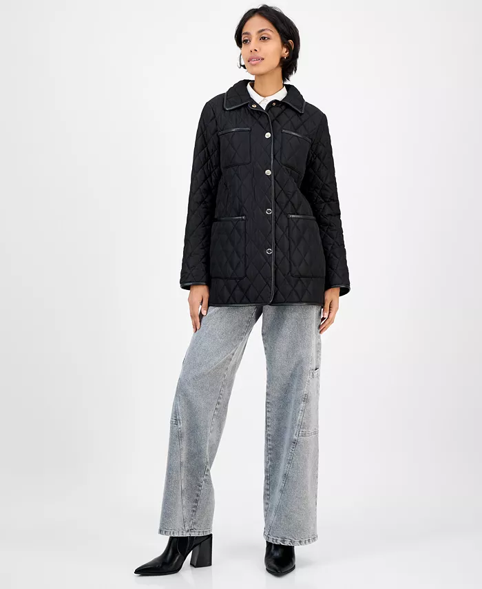 Женское стеганое пальто MICHAEL с отделкой из искусственной кожи Michael Kors, черный
Женское стеганое пальто MICHAEL с отделкой из искусственной кожи Michael Kors, черный