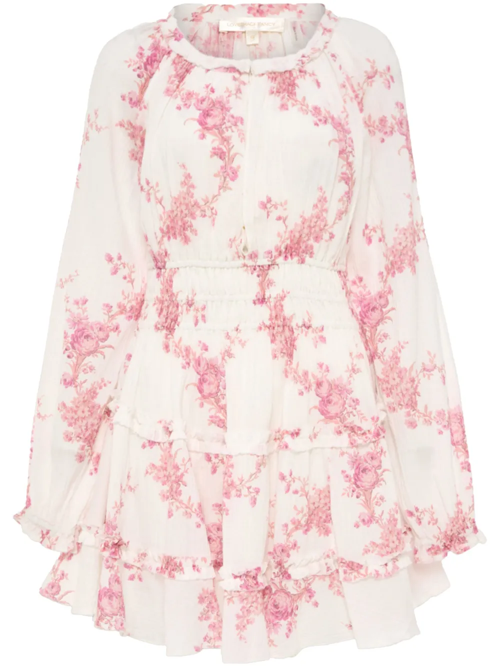Платье мини с цветочным принтом LoveShackFancy, белый
Платье мини с цветочным принтом LoveShackFancy, белый