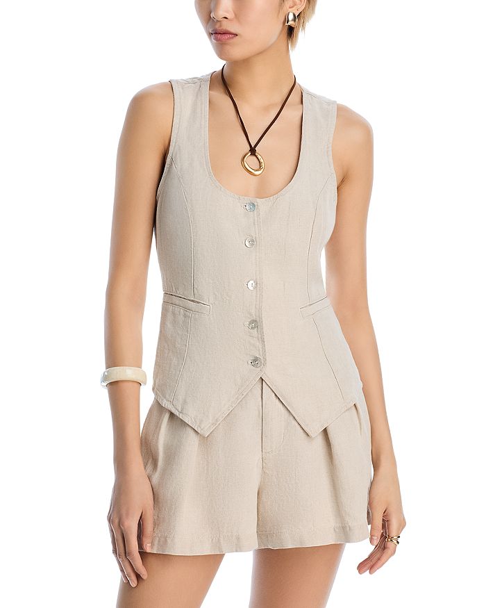 Льняной жилет с круглым вырезом Bella Dahl, коричневый/бежевый
Льняной жилет с круглым вырезом Bella Dahl, коричневый/бежевый