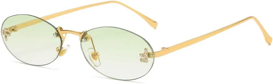 Модные большие солнцезащитные очки для женщин, прозрачные солнцезащитные очки большого размера, полуободковые очки без оправы HYYZZC, Gold Gradient Green
Модные большие солнцезащитные очки для женщин, прозрачные солнцезащитные очки большого размера, полуободковые очки без оправы HYYZZC, Gold Gradient Green