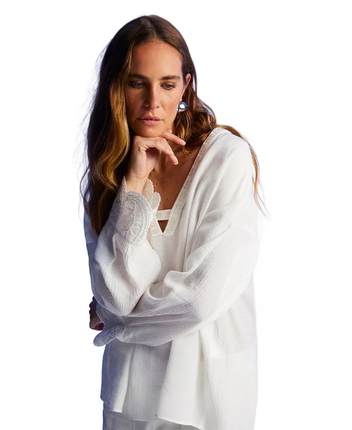 Женская блуза с каменной вышивкой NOCTURNE, белый
Женская блуза с каменной вышивкой NOCTURNE, белый