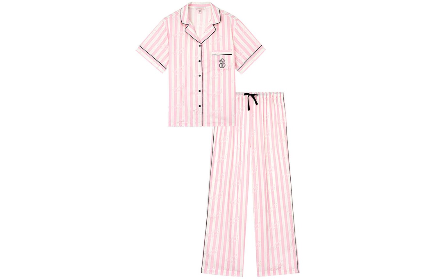 Пижама женская Victoria'S Secret из брюки и куртки с коротким рукавом, розовый
Пижама женская Victoria'S Secret из брюки и куртки с коротким рукавом, розовый