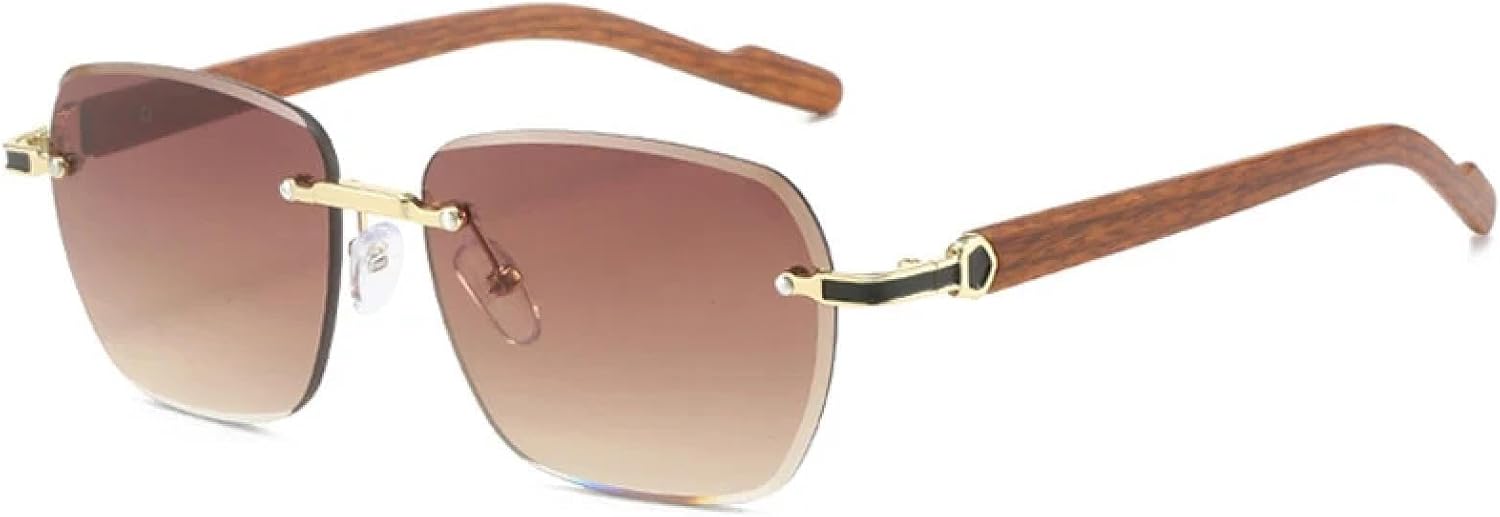 Винтажные солнцезащитные очки без оправы для женщин и мужчин, модные, роскошные, для активного отдыха, вождения, путешествий, защита от УФ-излучения UV400 generic, Brown Brown
Винтажные солнцезащитные очки без оправы для женщин и мужчин, модные, роскошные, для активного отдыха, вождения, путешествий, защита от УФ-излучения UV400 generic, Brown Brown