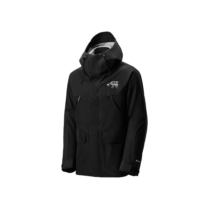 Ecco Мужская ветровка с капюшоном, черная, средней высоты
Ecco Мужская ветровка с капюшоном, черная, средней высоты