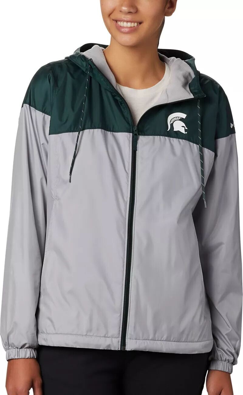 Женская куртка Columbia Michigan State Spartans зелено-серого цвета с подкладкой вперед CLG
Женская куртка Columbia Michigan State Spartans зелено-серого цвета с подкладкой вперед CLG