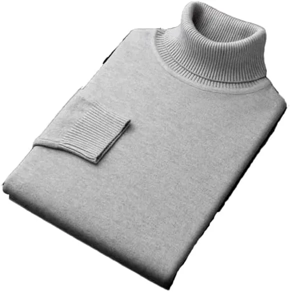 Мужской свитер с длинным рукавом и высоким воротником
Мужской свитер с длинным рукавом и высоким воротником