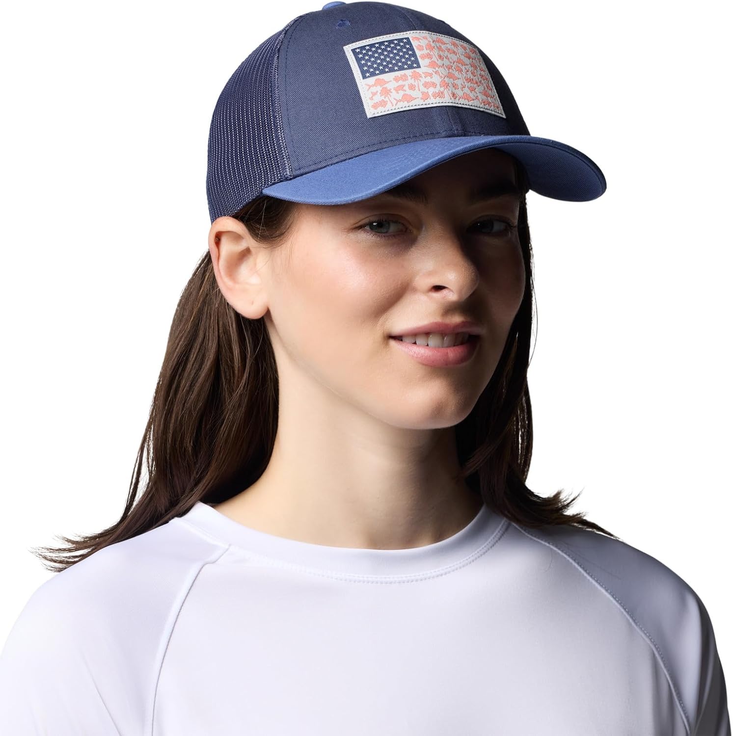 Columbia Women's PFG Fish Flag Snap Back, Nocturnal/Bluebell/Fish & Friends Flag
Columbia Women's PFG Fish Flag Snap Back, Nocturnal/Bluebell/Fish & Friends Flag