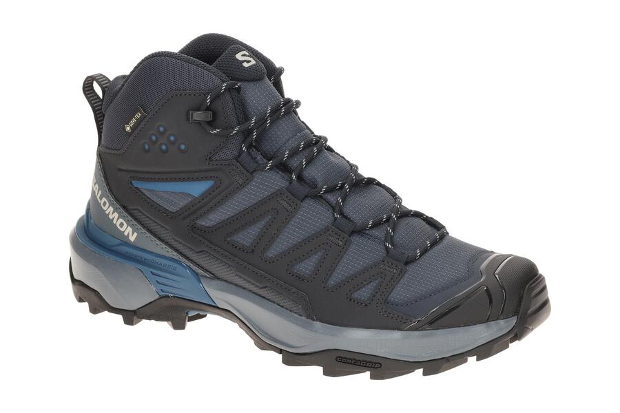 Кроссовки Salomon X Ultra 360 Mid сине-черные GORE-TEX
Кроссовки Salomon X Ultra 360 Mid сине-черные GORE-TEX