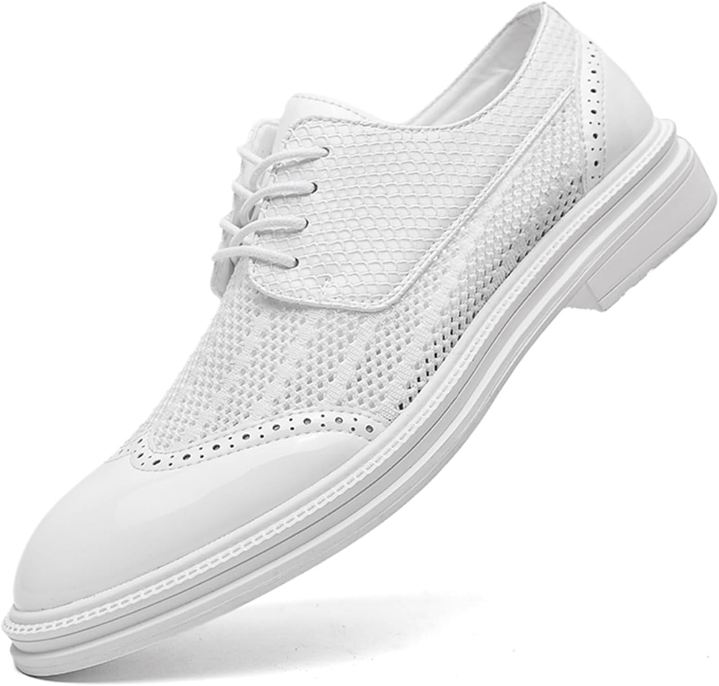 Мужские оксфорды FOTN с перфорацией из сетчатого материала, легкие деловые туфли дерби с крыльями, подходящие для работы и повседневной носки, белый
Мужские оксфорды FOTN с перфорацией из сетчатого материала, легкие деловые туфли дерби с крыльями, подходящие для работы и повседневной носки, белый