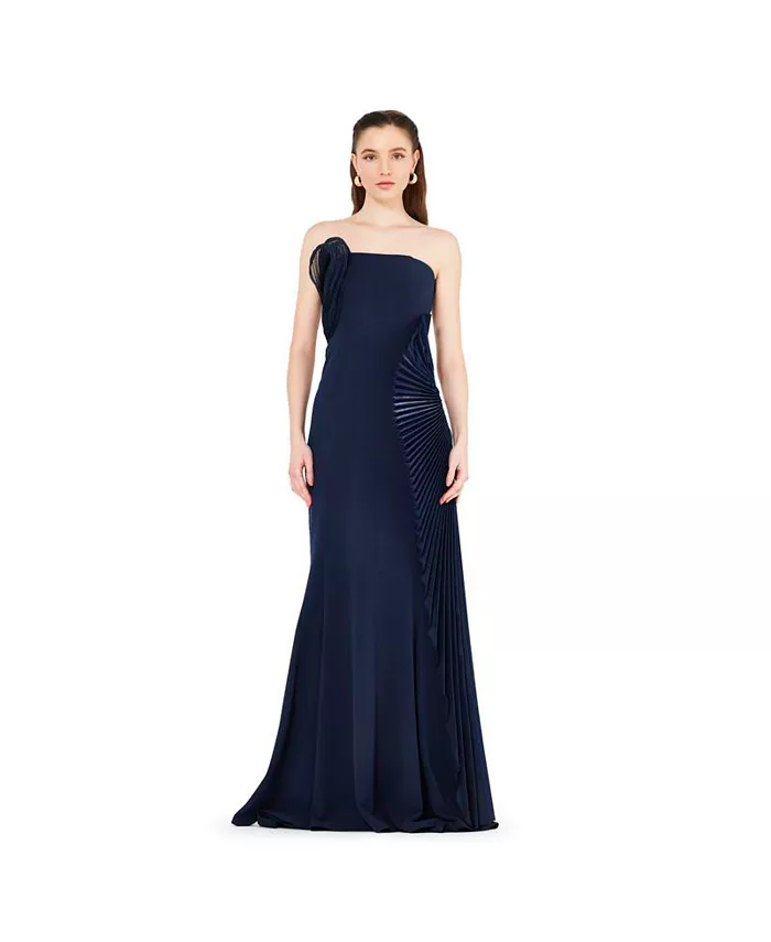 Платье без бретелек с 3D-плиссировкой и драпировкой AMRI, синий
Платье без бретелек с 3D-плиссировкой и драпировкой AMRI, синий