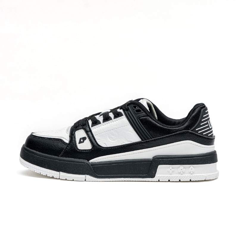 LPMX Низкие, износостойкие, противоскользящие кроссовки для скейтбординга, мужские, черно-белые 
LPMX Низкие, износостойкие, противоскользящие кроссовки для скейтбординга, мужские, черно-белые