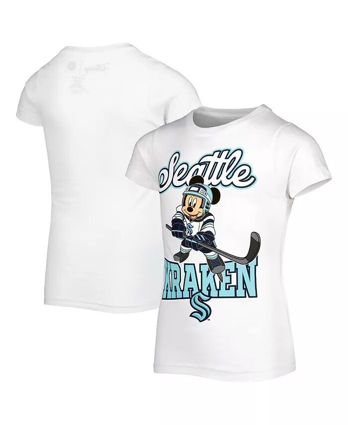Белая футболка Big Girls Seattle Kraken Mickey Mouse Go Team Go Outerstuff, белый
Белая футболка Big Girls Seattle Kraken Mickey Mouse Go Team Go Outerstuff, белый
