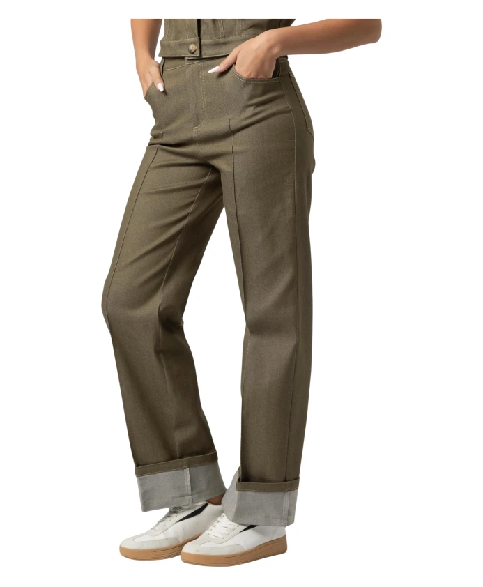 Брюки с подворотами Kocca, зеленый
Брюки с подворотами Kocca, зеленый