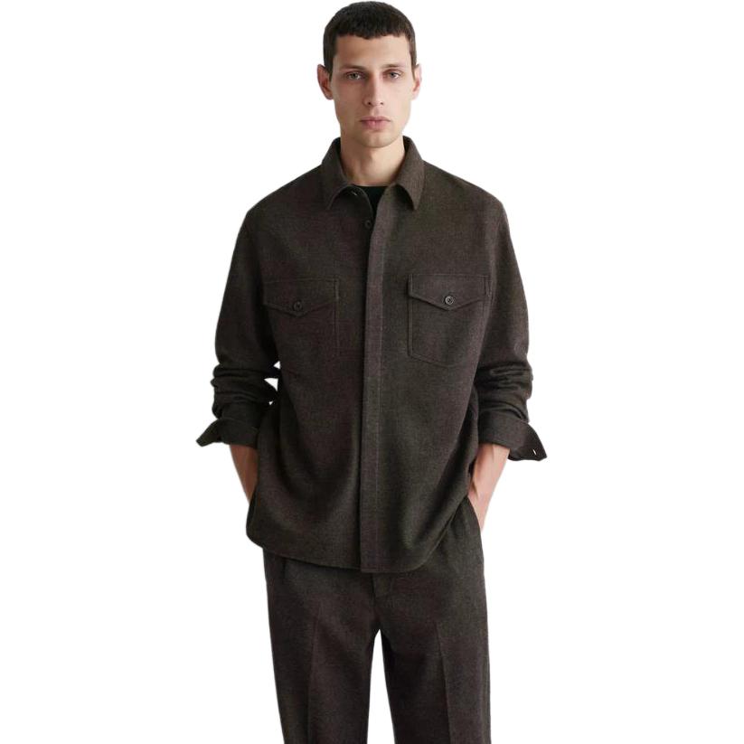 COS Мужская рубашка темно-коричневого цвета
COS Мужская рубашка темно-коричневого цвета